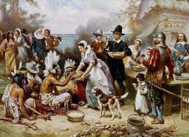 The First Thanksgiving 1621 by Jean Leon Gerome Ferris (1899)
